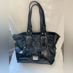 Dooney & Bourke Black Patent Leather Handbag